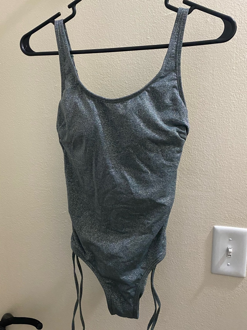 Xhilaration Shimmery Green Scoop One-Piece Swimsuit